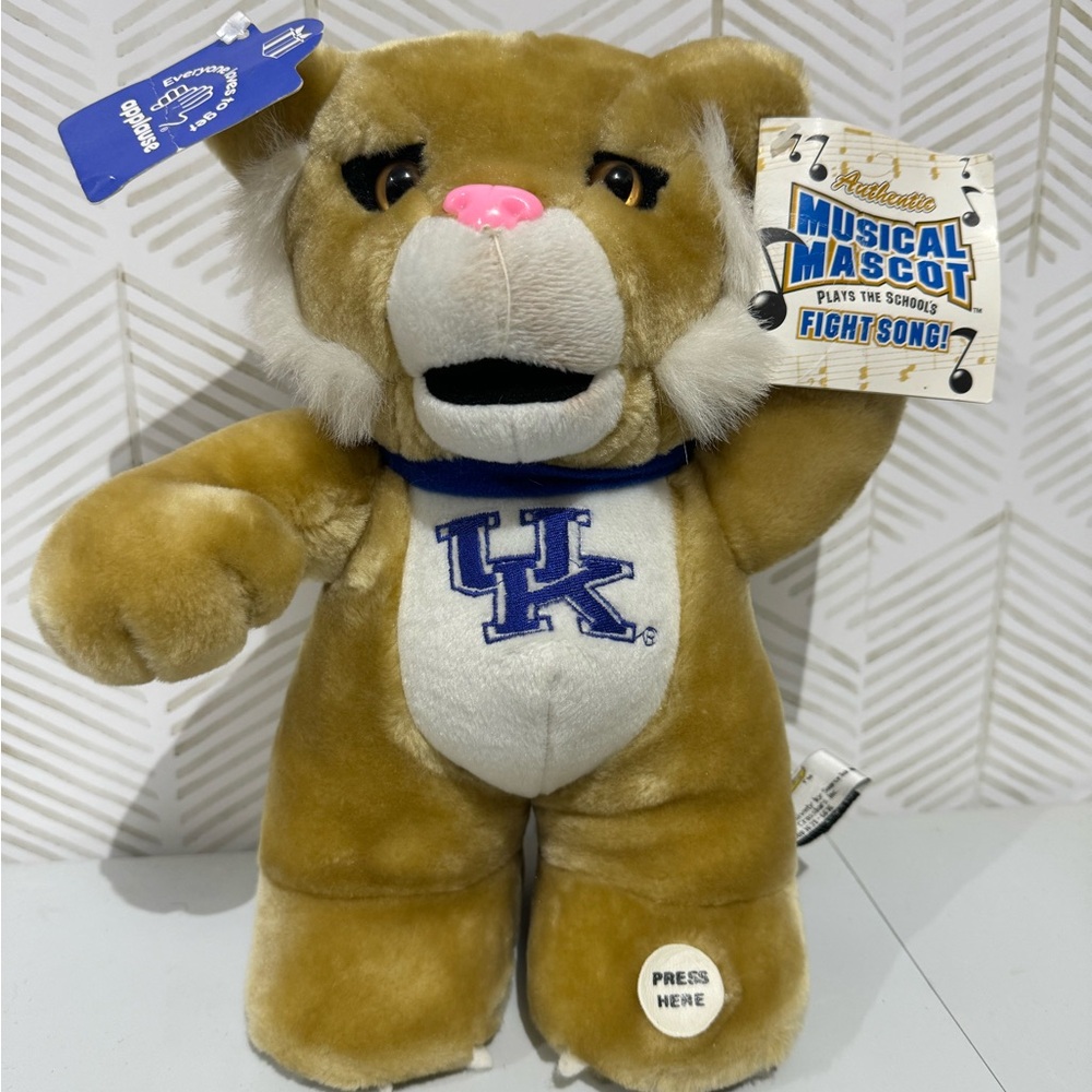 NWT Vintage Kentucky‎ Wildcats Wildcat 13’” Mascot Plush Applause Read Descrip